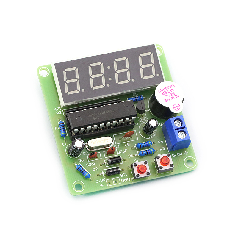 4位数字电子钟套件 四位数字钟  单片机数字时钟电子制作套件散件