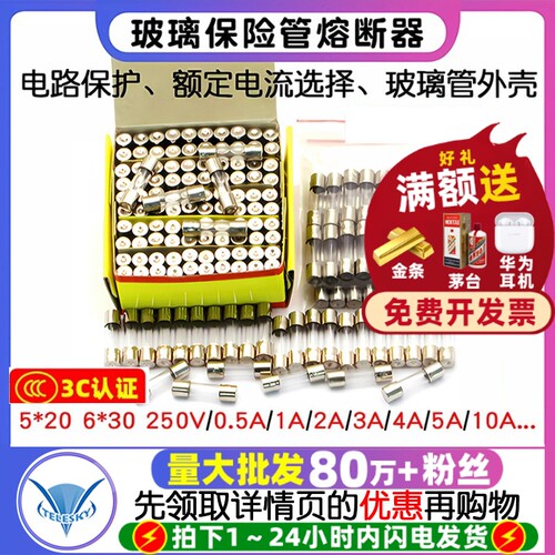保险丝管保保险管玻璃量大批发