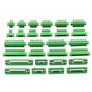穿墙免焊固定面板15EDGWC-3.81mm带法兰对插拔PCB接线端子2/4/24P