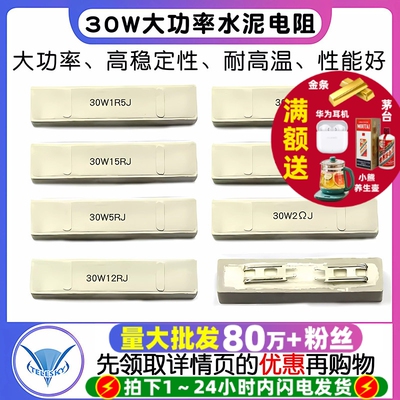 30W大功率水泥电阻器1R/4/5/6/25