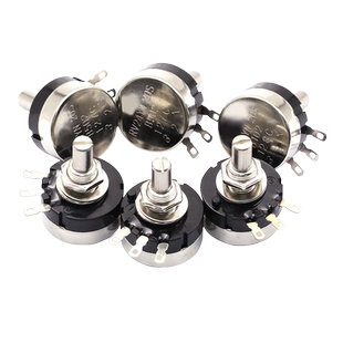 RV24YN20S碳膜电位器可调电阻+刻度片+旋钮1K 2K 10K 100 500单圈