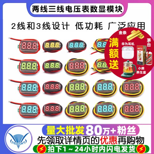 两线可变精度电量显示器电压表