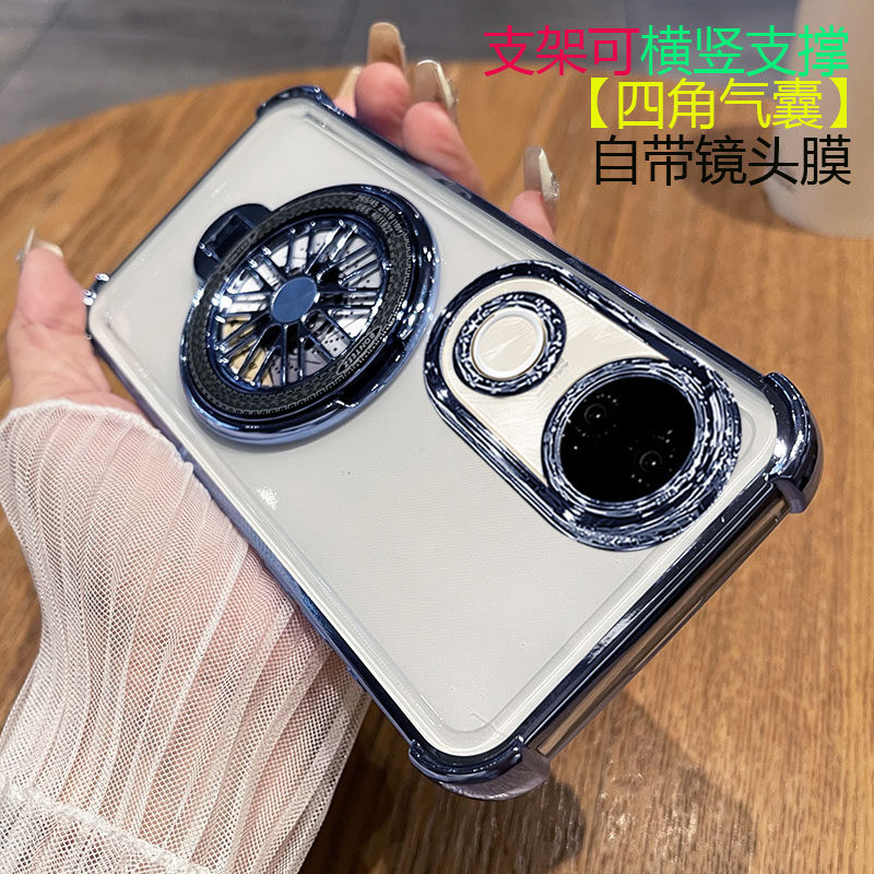 带镜头膜vivoS20手机壳新款S20pro电镀透明硅胶保护套闪粉陀螺仪支架0pp0男女高档四角气囊镜头全包防摔软壳