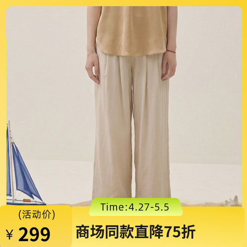 通勤风宽松垂坠休闲裤，立体捏褶，百搭实穿