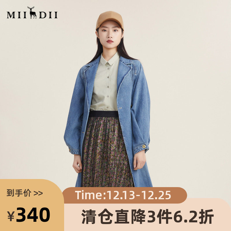 牛仔风衣洗水怀旧，特别的袖型复古别致