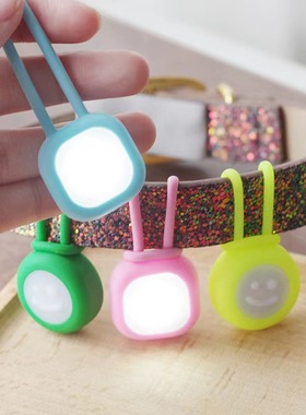 宠物LED吊牌硅胶防水发光吊坠泰迪配饰防走失狗狗用品挂件灯狗灯