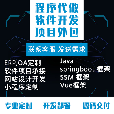 软件开发项目代做小程序定制Java Springboot Vue Web网站系统