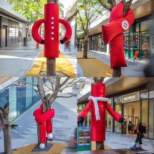 冬季大树加棉围巾装饰元旦新年布艺保暖大树衣服风景区商业街活动