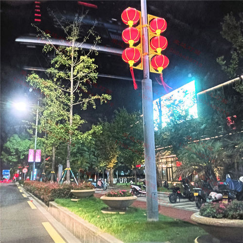 户外LED灯杆连串灯笼60cm