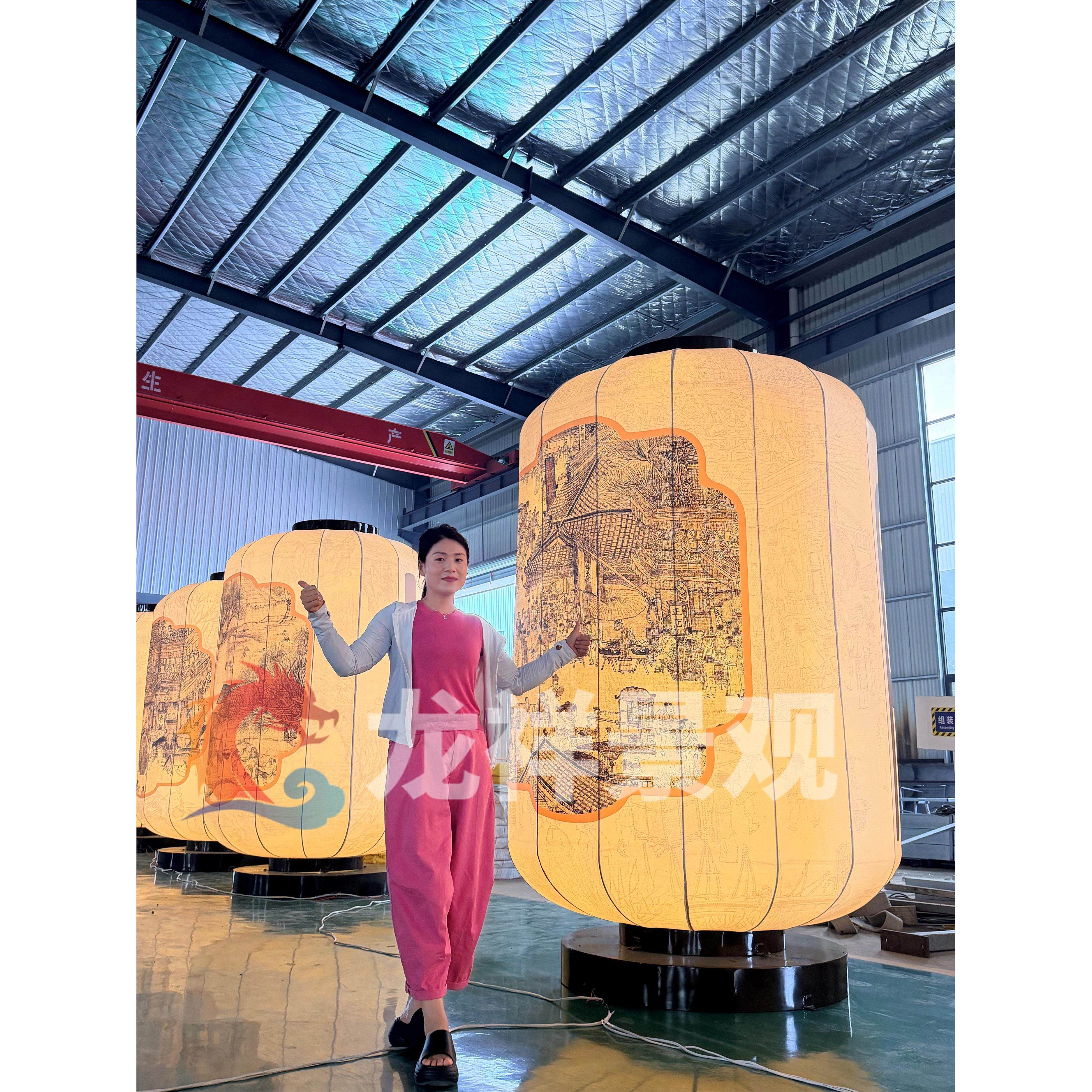 巨型灯笼定制户外网红打卡美陈大型花灯彩灯落地发光灯笼造型