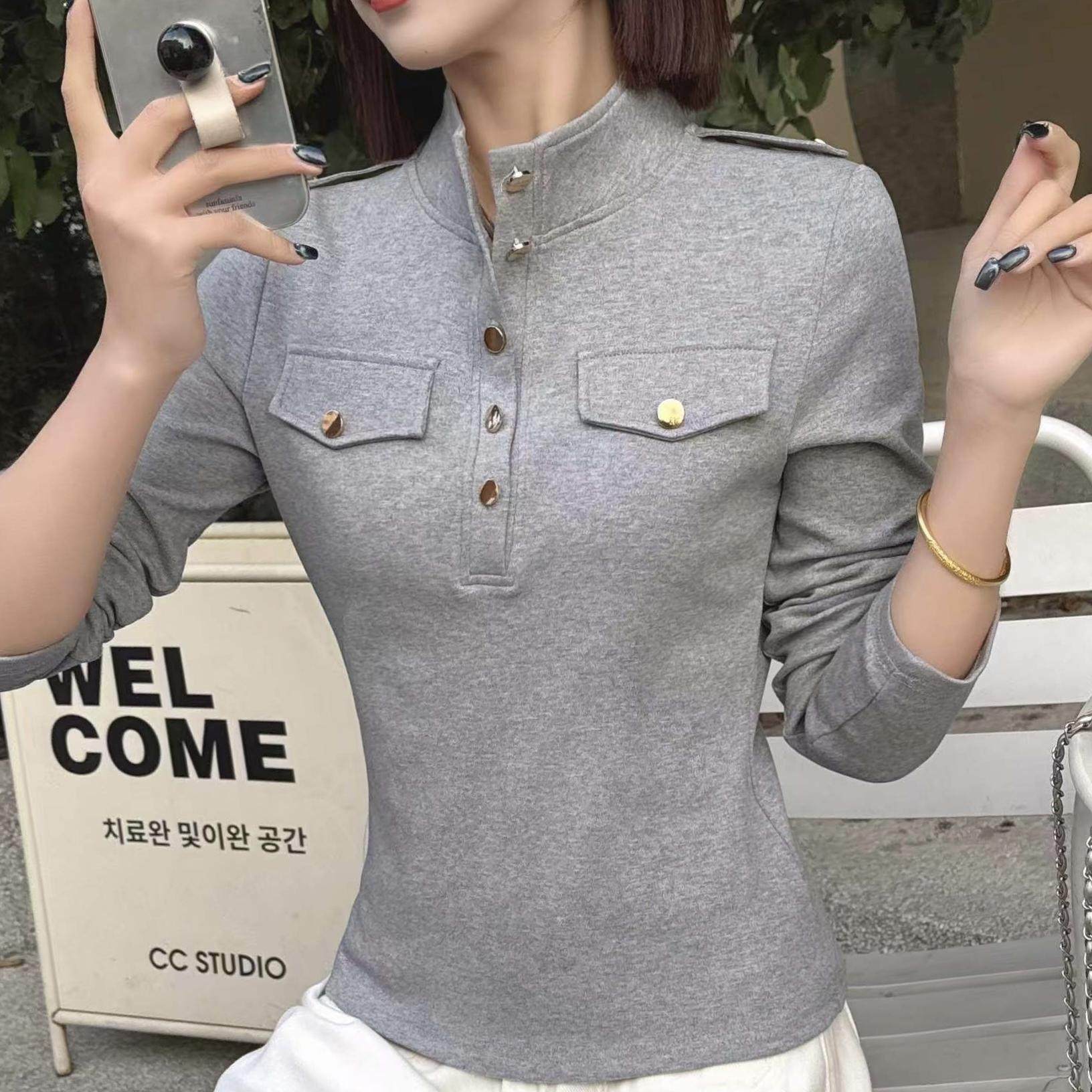 2025春秋新款穿搭立领短款卫衣