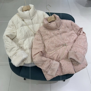 新中式提花羽绒服女冬季2025新款国风高级感90白鸭绒毛领复古外套