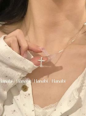＜花火商店＞至上系列 - 辣妹入夏必戴!!满钻锆石十字架925银项链