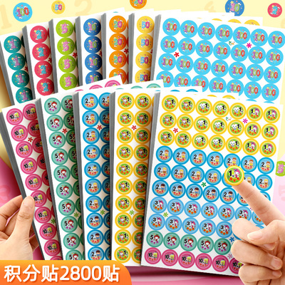 奖励贴纸分值数字贴尚学币贴纸