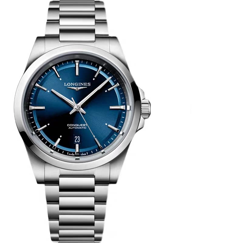 Longines浪琴新款康卡斯悦动系列自动机械钢带男表L3.830.4.92.6