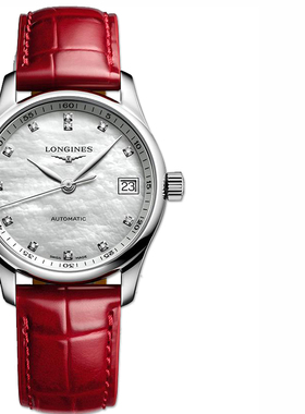 新款Longines浪琴名匠系列正品皮带自动机械女表L2.357.4.87.2