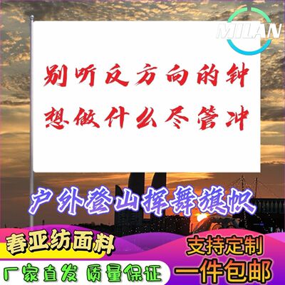 别听反方向的钟想做什么尽管冲旗子定做登山旗音乐节旗帜定制文案