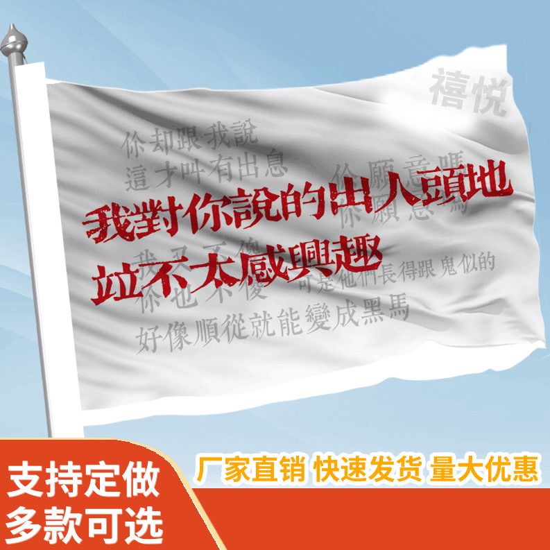我对你说的出人头地并不太感兴趣旗帜定做登山旅行爬山旗子可签名