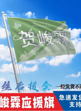 时代少年团贺峻霖周边后援演唱会应援旗大旗新款定做定制带伸缩杆
