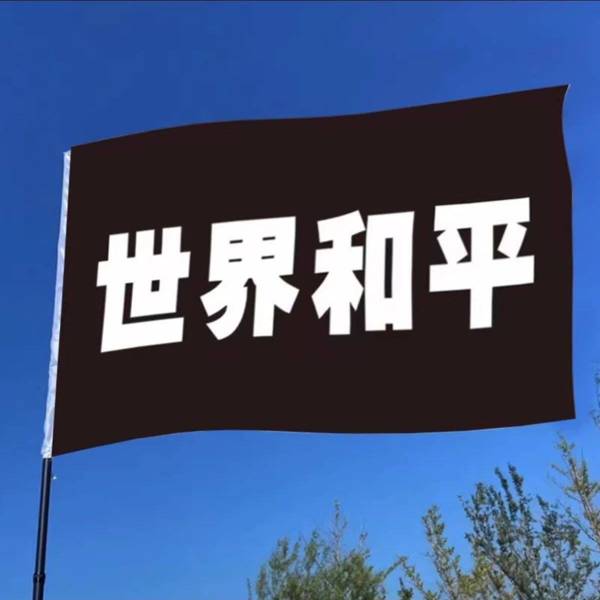 世界和平旗帜登山旅游旗打卡音乐节大旗户外活动旗帜定武功山爬山