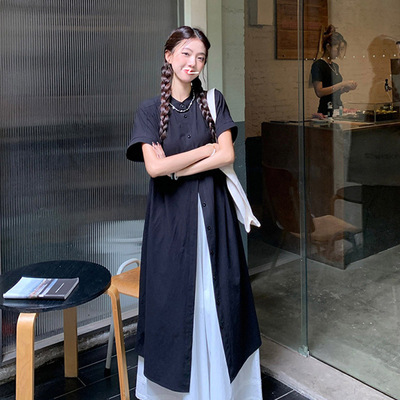 官图实价 薄防晒外套女开衫衣夏设计感小众气质短袖上衣长款衬衫