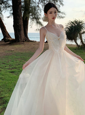 2025Catyears猫年 夕岚蝶梦~法式吊带长裙夏纯欲蝴蝶结网纱度假连