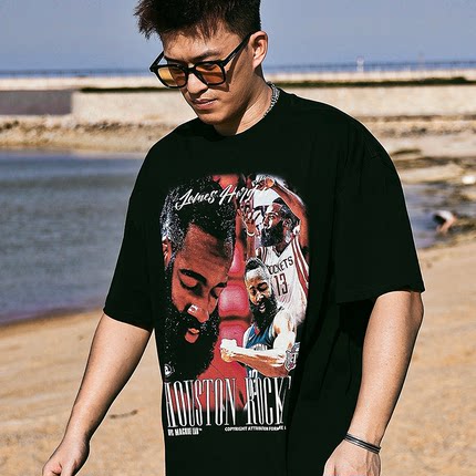 DPS「 James Harden」詹姆斯哈登美式复古篮球T恤短袖小领口重磅