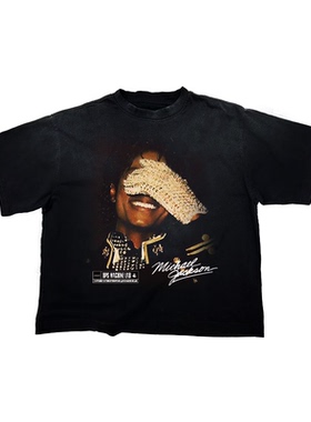 DPS Michael Jackson迈克尔杰克逊美式短袖T恤重磅宽松高街小领口