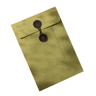 创意绑带复古档案袋简约加厚高级感牛皮纸信封发票收纳袋绕线文具明信片贺卡文艺浪漫情书票据专用文件袋ins