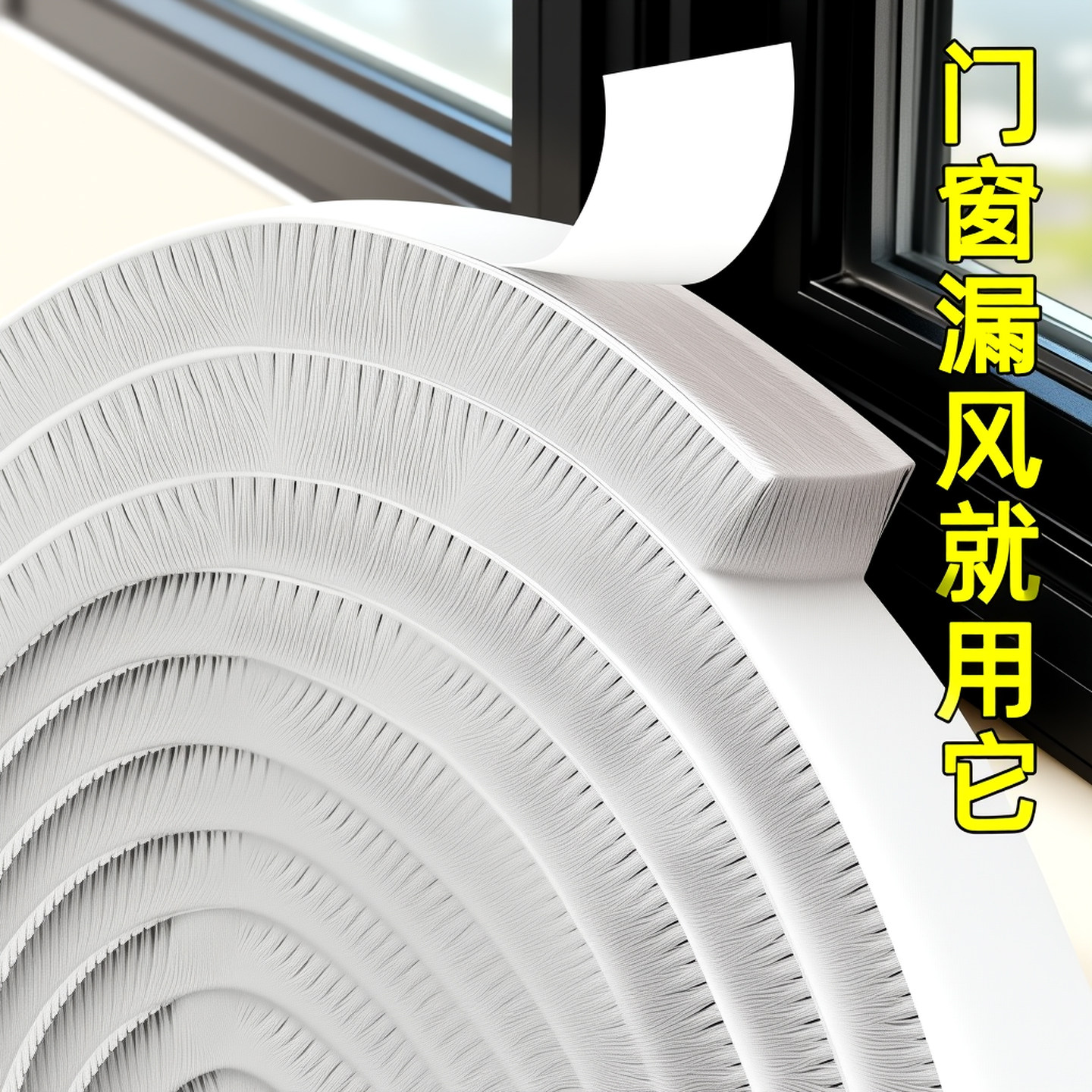 窗户密封条推拉门窗铝合金玻璃窗缝隙防风挡风神器自粘毛条玻璃门,基础建材,密封条,淘宝优惠券,粉丝福利购,淘宝优惠卷