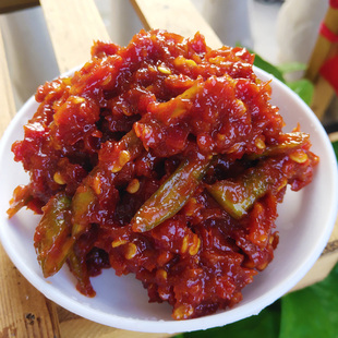 湖南永丰辣酱香辣双峰特产辣椒酱酱菜瓶装刀豆精品新酱晒酱