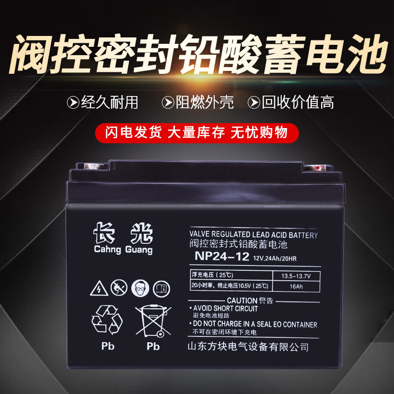 长光卧式路灯照明ups铅酸蓄电池