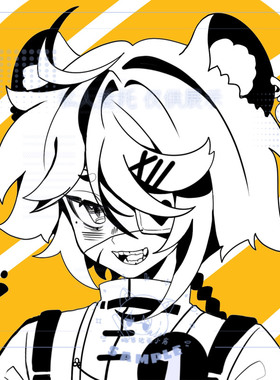 白菜头像约稿动漫立绘黑白线稿漫画定制日系可爱oc