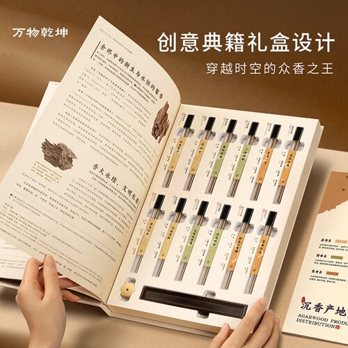 沉香三千年品鉴级线香礼盒高档天然熏香芽庄富森安神助眠香薰礼物