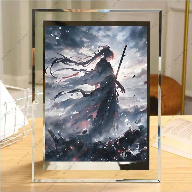 剑来周边精致水晶玻璃相框定制房间桌面摆台收藏纪念送好朋友礼物,模玩/动漫/周边/娃圈三坑/桌游,动漫徽章/立牌,淘宝优惠券,粉丝福利购,淘宝优惠卷