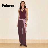 套装 阔腿裤 女 奎尔克风琴马甲配吉普赛风影长裤 PALAVAS邓二单同款