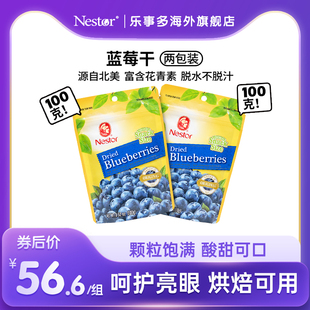 美国进口Nestor蓝莓果干烘焙即食护眼孕妇无添加剂小零食100g 2袋