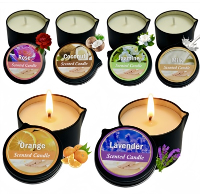 低温情趣香薰蜡烛椰子蜡滋润精油按摩SPA情侣增加氛围感持久留香