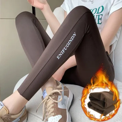 芭比裤瑜伽运动女鲨鱼打底裤新款显瘦薄款裤高腰春秋季鲨鱼皮外穿