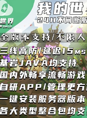 我的世界服务器Minecraft服务器MC整合包开服租赁联机Java版基岩