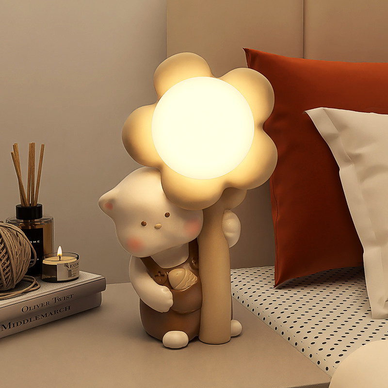 台灯高颜值插电可爱儿童卧室护眼床头灯主卧睡眠小夜灯高级感礼物,家装灯饰光源,装饰台灯,淘宝优惠券,粉丝福利购,淘宝优惠卷