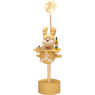 落地灯卧室儿童房床头柜一体2025新款客厅沙发旁边置物架卡通台灯