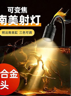定时鱼缸灯变焦南美灯射灯原生溪流缸灯水族观赏灯照明led水草灯