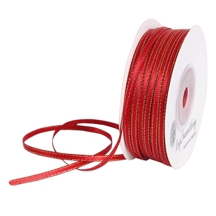 3mm金边细丝带diy材料彩带礼品包装礼物绸缎带3毫米织带烘焙装饰