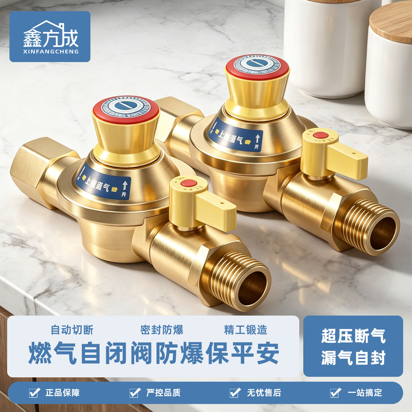 天然气自闭阀燃气管道灶前超压家用自动切断阀门漏气防爆保护器