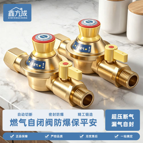 天然气自闭阀燃气管道灶前超压家用自动切断阀门漏气防爆保护器
