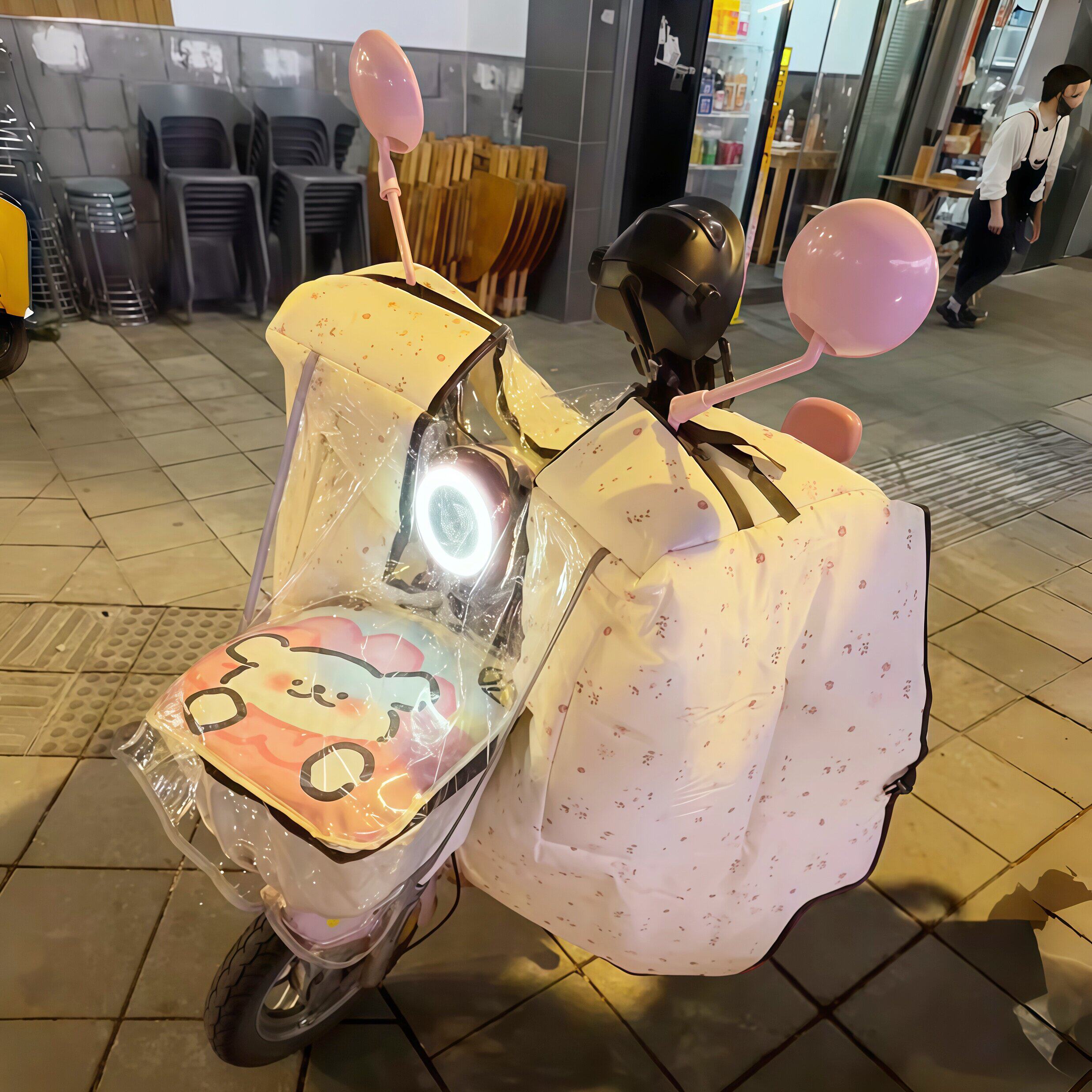 加厚防水电动车挡风被秋冬季车筐防雨防寒罩骑行夜光条加绒保暖罩