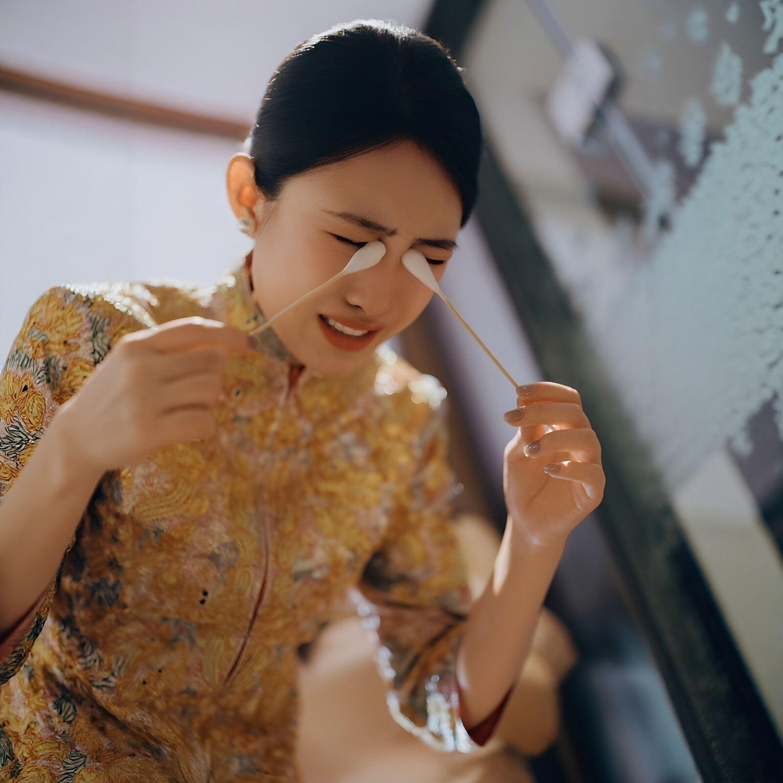 吸水棉头结婚大棉棒婚礼新娘擦眼