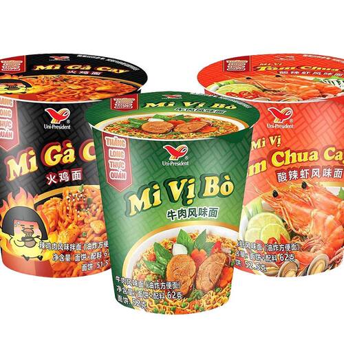 统一Unif越南版进口方便面泡面火鸡面多口味夜宵便携杯面整箱批发