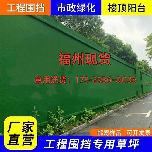 工程围挡仿真假草坪网市政绿化楼顶阳台幼儿园人工绿色假草皮植物